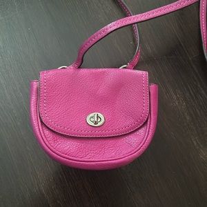 Pink Coach small crossbody bag